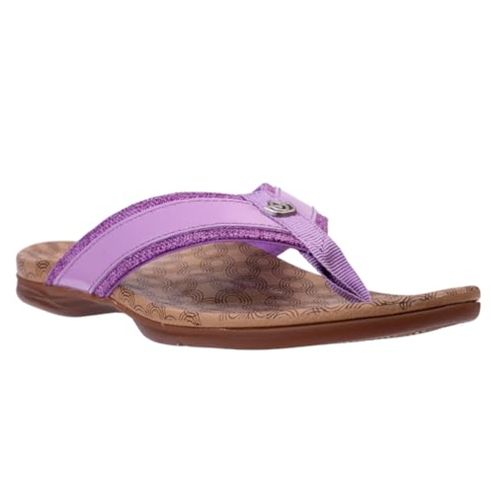 Spenco Womens Cabo Flip-Flops US 7 Wide Purple Sandals Comfort NIB